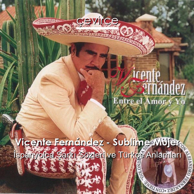 Vicente Fernández – Sublime Mujer İspanyolca Şarkı Sözleri Türkçe Anlamları