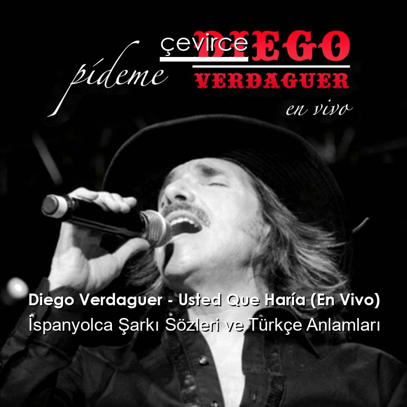 Diego Verdaguer – Usted Que Haría (En Vivo) İspanyolca Şarkı Sözleri Türkçe Anlamları