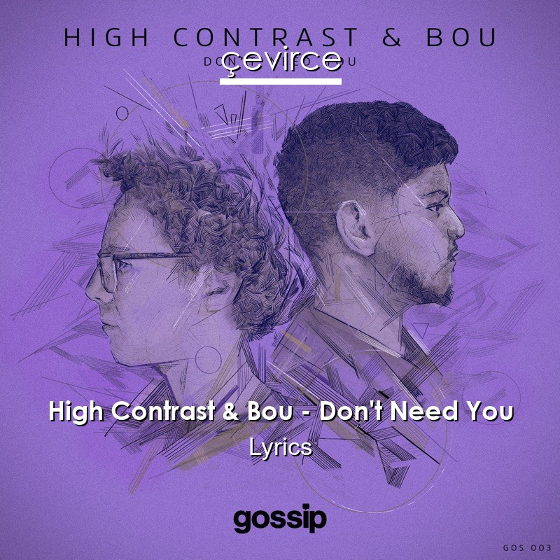 High Contrast & Bou – Don’t Need You Lyrics