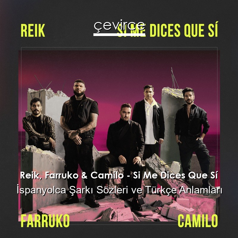 Reik, Farruko & Camilo – Si Me Dices Que Sí İspanyolca Şarkı Sözleri Türkçe Anlamları