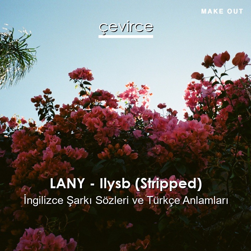 LANY – Ilysb (Stripped) İngilizce Şarkı Sözleri Türkçe Anlamları