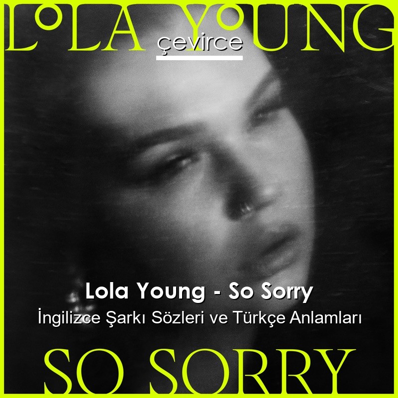 Lola Young – So Sorry İngilizce Şarkı Sözleri Türkçe Anlamları