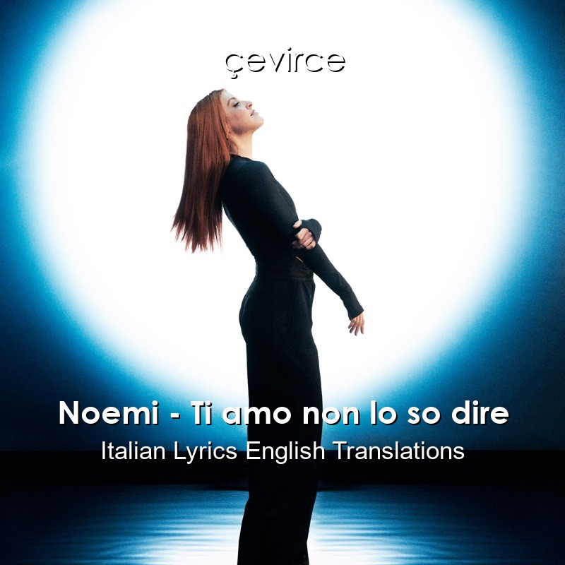 Noemi – Ti amo non lo so dire Italian Lyrics English Translations