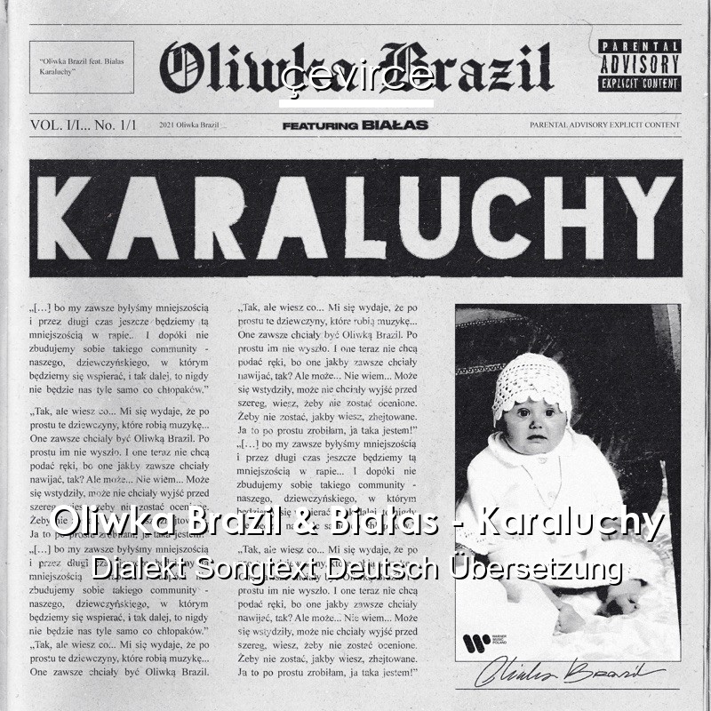 Oliwka Brazil & Białas – Karaluchy Dialekt Songtext Deutsch Übersetzung