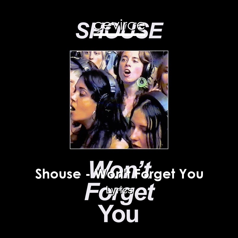 Shouse – Won’t Forget You Lyrics