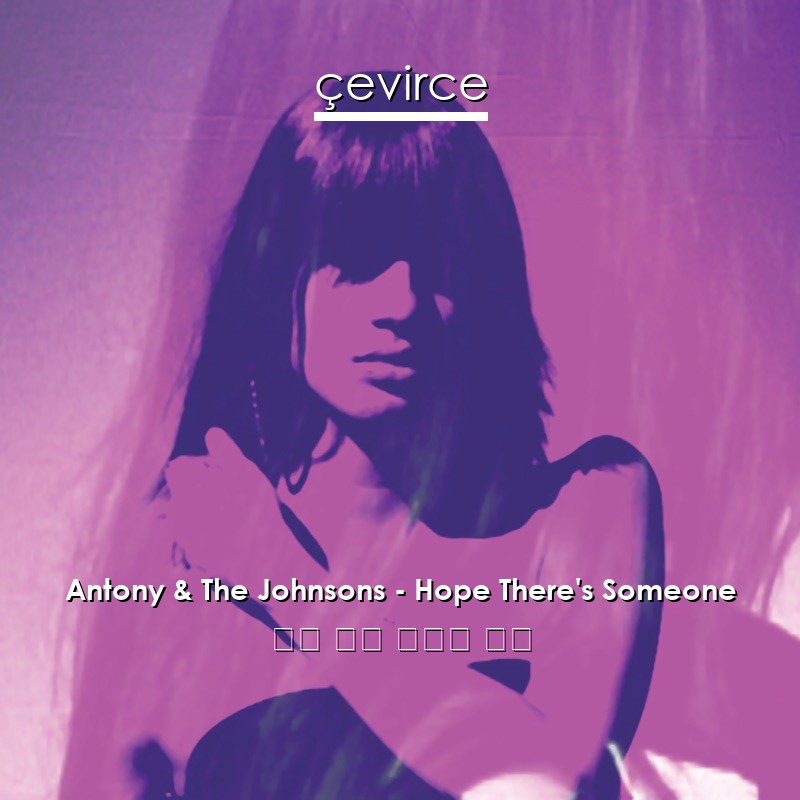 Antony & The Johnsons – Hope There’s Someone 英語 歌詞 中國人 翻譯