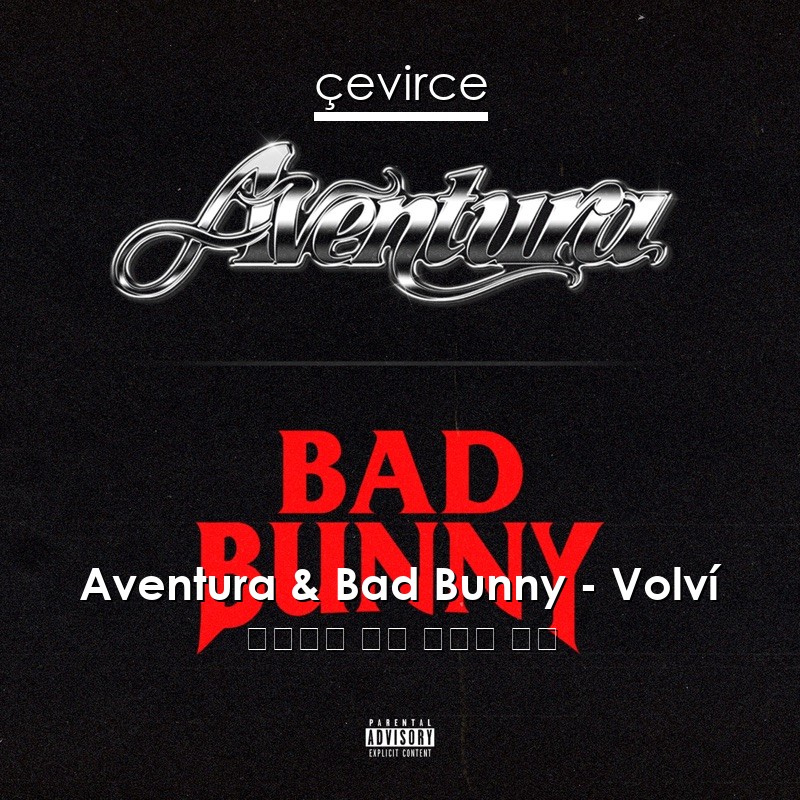 Aventura & Bad Bunny – Volví 西班牙語 歌詞 中國人 翻譯