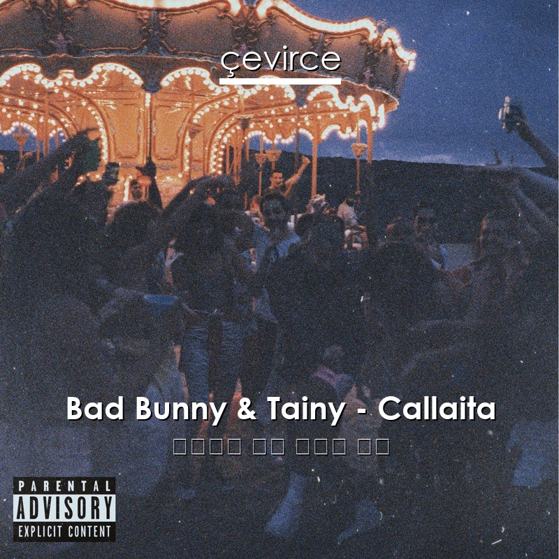 Bad Bunny & Tainy – Callaita 西班牙語 歌詞 中國人 翻譯