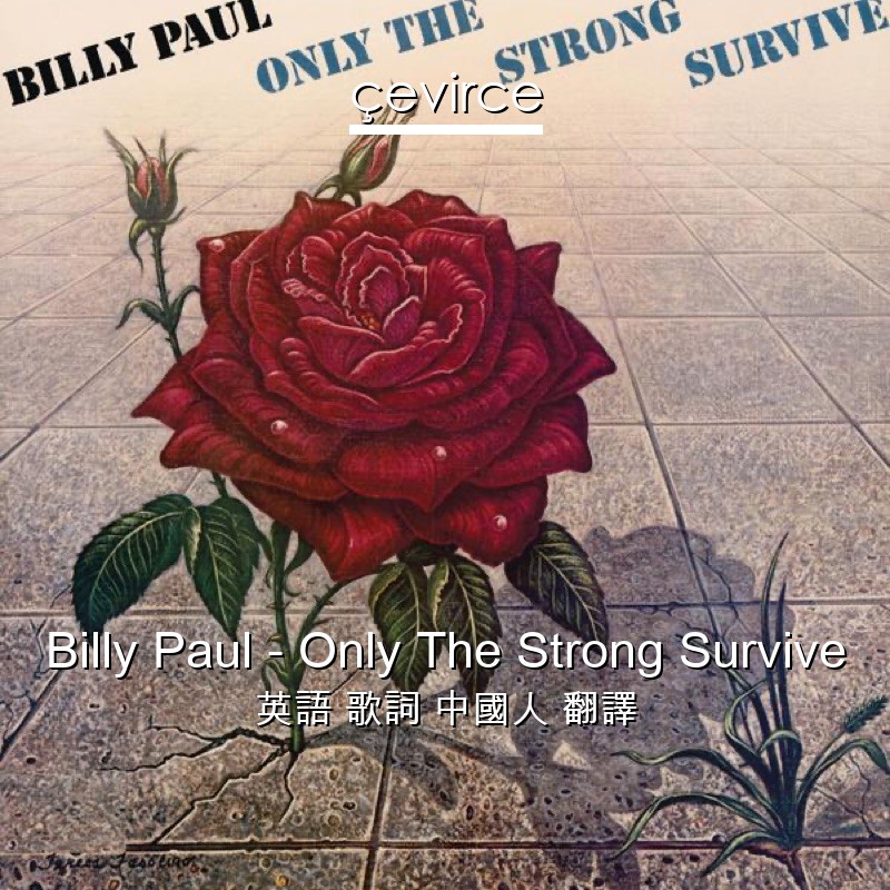 Billy Paul – Only The Strong Survive 英語 歌詞 中國人 翻譯