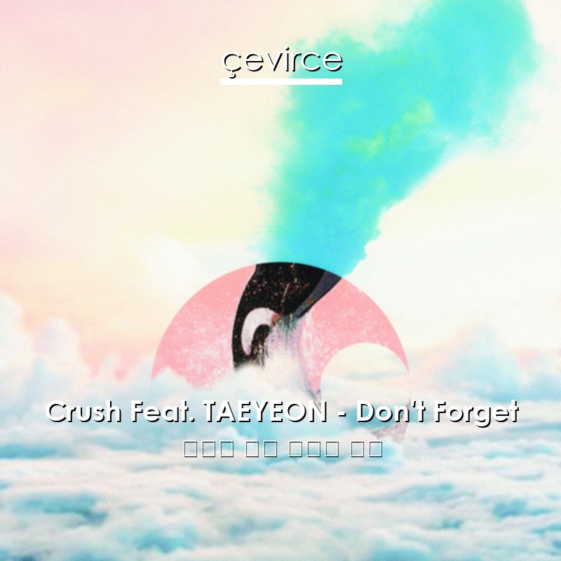 Crush Feat. TAEYEON – Don’t Forget 韓國人 歌詞 中國人 翻譯