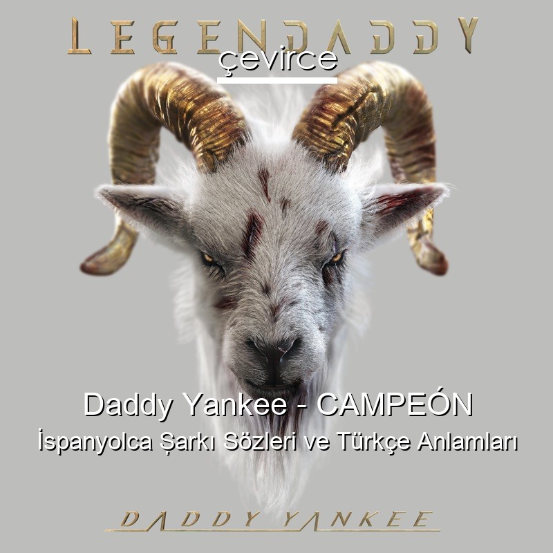 Daddy Yankee – CAMPEÓN İspanyolca Şarkı Sözleri Türkçe Anlamları