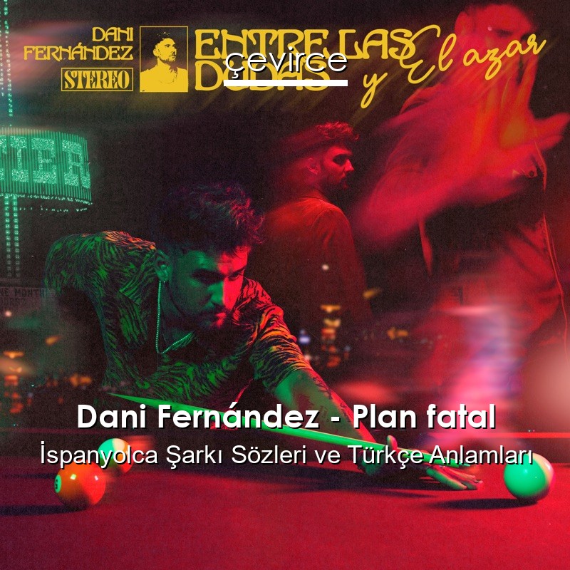 Dani Fernández – Plan fatal İspanyolca Şarkı Sözleri Türkçe Anlamları