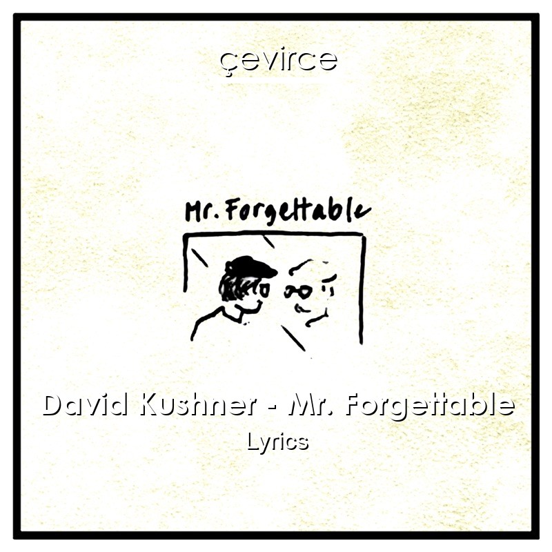 David Kushner – Mr. Forgettable Lyrics