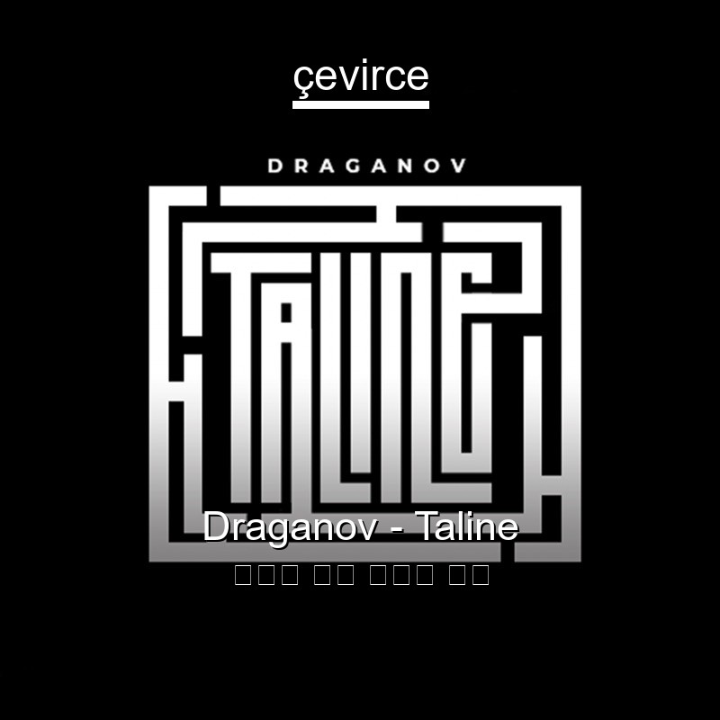 Draganov – Taline 阿拉伯 歌詞 中國人 翻譯