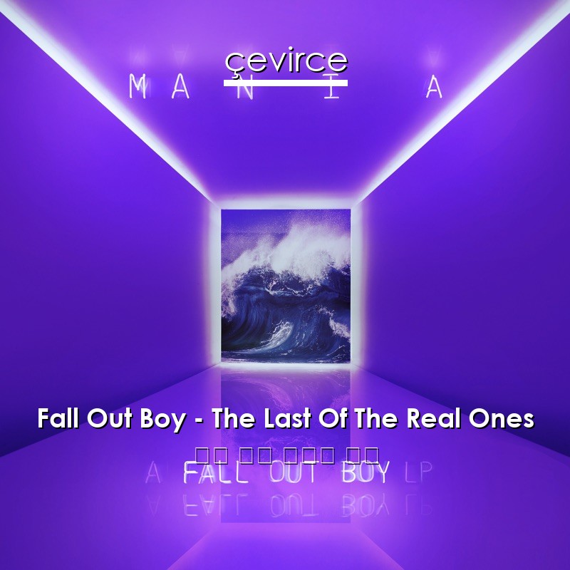 Fall Out Boy – The Last Of The Real Ones 英語 歌詞 中國人 翻譯