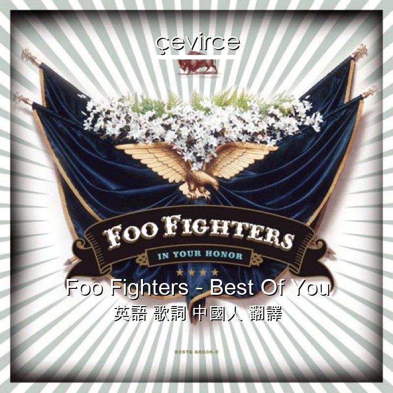 Foo Fighters – Best Of You 英語 歌詞 中國人 翻譯