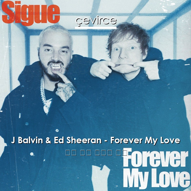 J Balvin & Ed Sheeran – Forever My Love 英語 歌詞 中國人 翻譯