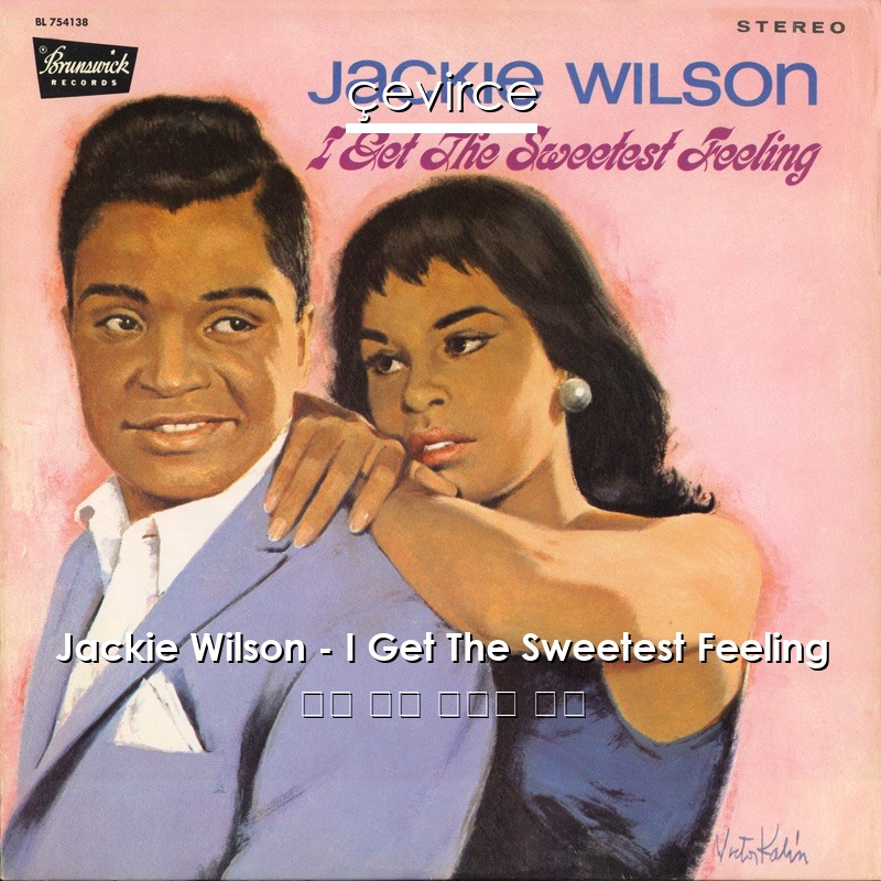 Jackie Wilson – I Get The Sweetest Feeling 英語 歌詞 中國人 翻譯