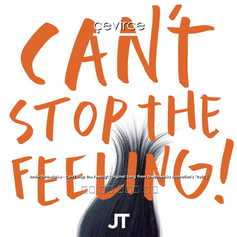 Justin Timberlake – Can’t Stop The Feeling! (Original Song From Dreamworks Animation’s “Trolls”) 英語 歌詞 中國人 翻譯