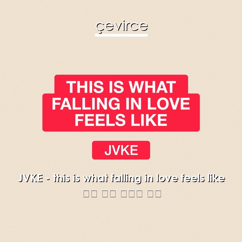 JVKE – this is what falling in love feels like 英語 歌詞 中國人 翻譯