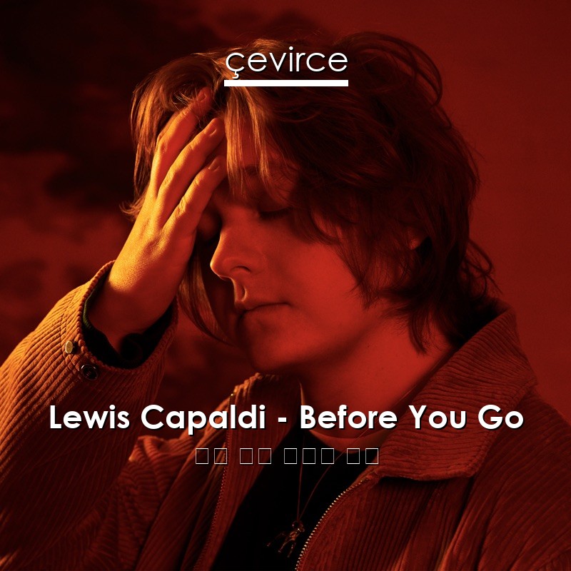 Lewis Capaldi – Before You Go 英語 歌詞 中國人 翻譯