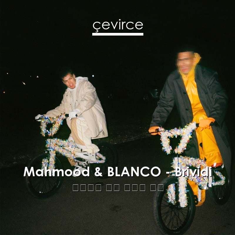 Mahmood & BLANCO – Brividi 意大利語 歌詞 中國人 翻譯