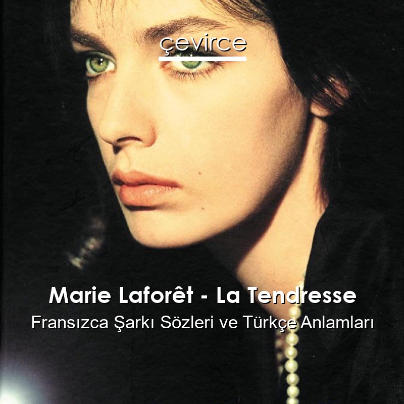 Marie Laforêt – La Tendresse Fransızca Şarkı Sözleri Türkçe Anlamları