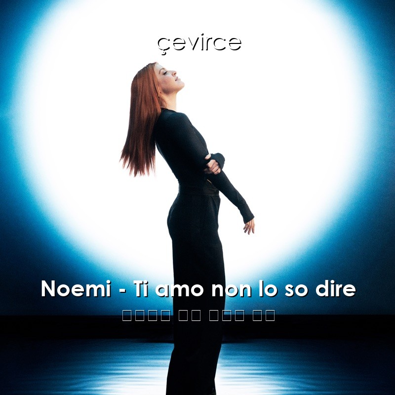 Noemi – Ti amo non lo so dire 意大利語 歌詞 中國人 翻譯