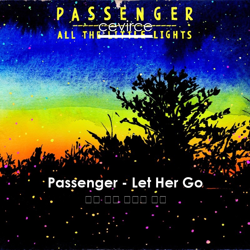 Passenger – Let Her Go 英語 歌詞 中國人 翻譯