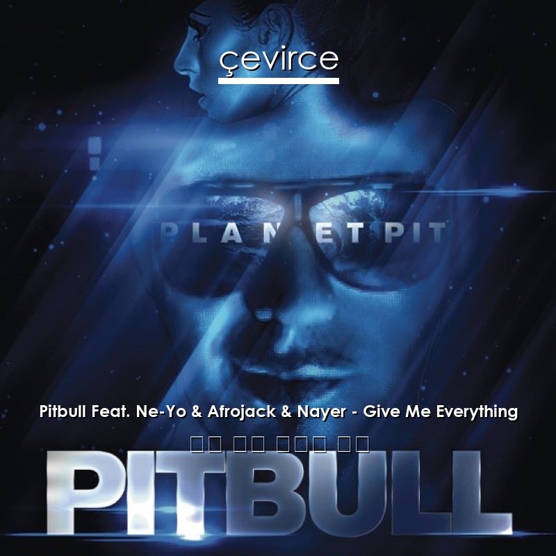 Pitbull Feat. Ne-Yo & Afrojack & Nayer – Give Me Everything 英語 歌詞 中國人 翻譯