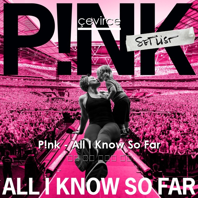 P!nk – All I Know So Far 英語 歌詞 中國人 翻譯