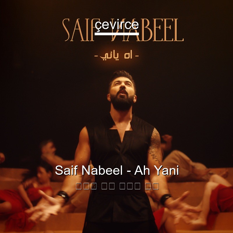 Saif Nabeel – Ah Yani 阿拉伯 歌詞 中國人 翻譯