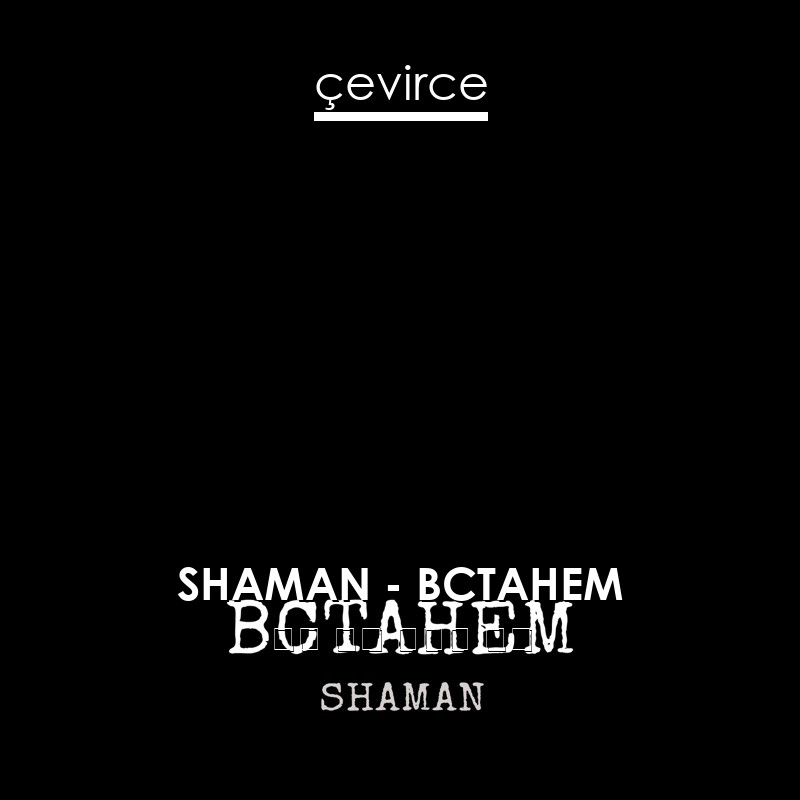 SHAMAN – ВСТАНЕМ 俄語 歌詞 中國人 翻譯