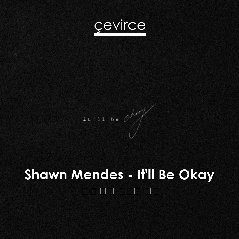 Shawn Mendes – It’ll Be Okay 英語 歌詞 中國人 翻譯