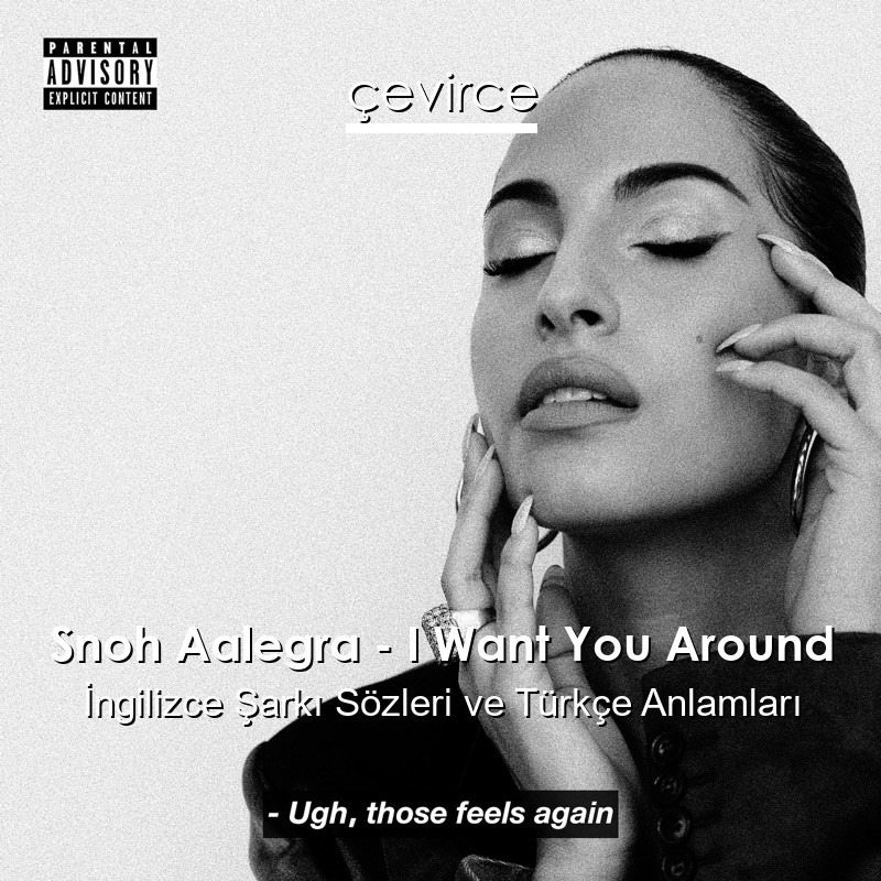 Snoh Aalegra – I Want You Around İngilizce Şarkı Sözleri Türkçe Anlamları