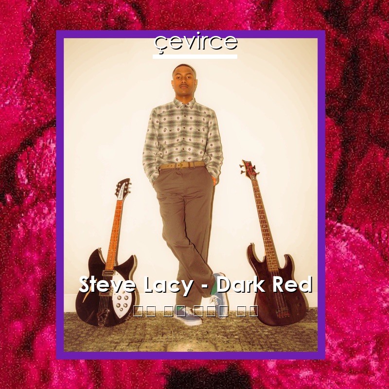 Steve Lacy – Dark Red 英語 歌詞 中國人 翻譯