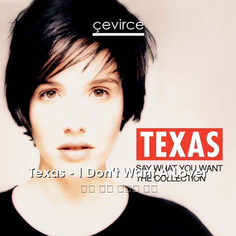 Texas – I Don’t Want A Lover 英語 歌詞 中國人 翻譯