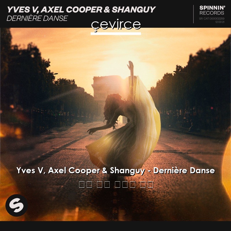 Yves V, Axel Cooper & Shanguy – Dernière Danse 法語 歌詞 中國人 翻譯