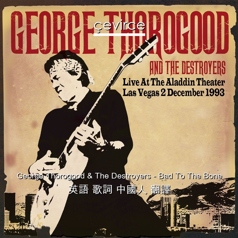 George Thorogood & The Destroyers – Bad To The Bone 英語 歌詞 中國人 翻譯