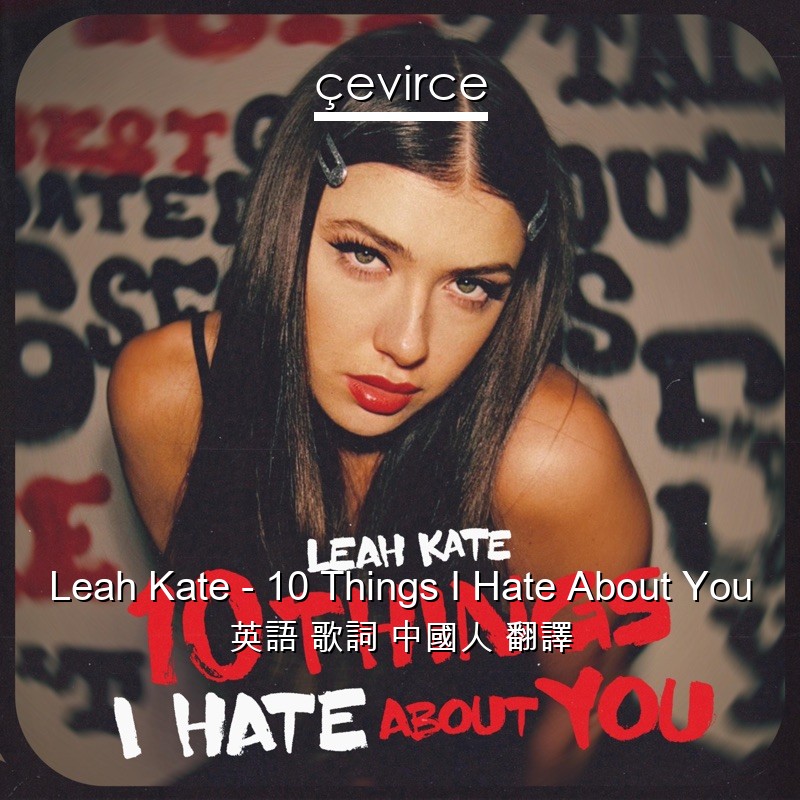 Leah Kate – 10 Things I Hate About You 英語 歌詞 中國人 翻譯