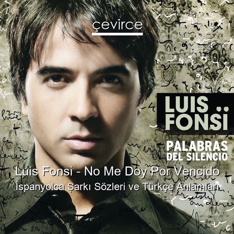 Luis Fonsi – No Me Doy Por Vencido İspanyolca Şarkı Sözleri Türkçe Anlamları