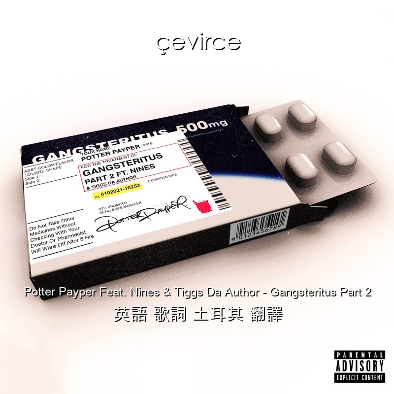 Potter Payper Feat. Nines & Tiggs Da Author – Gangsteritus Part 2 英語 歌詞 土耳其 翻譯