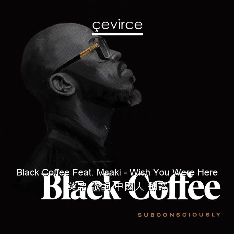 Black Coffee Feat. Msaki – Wish You Were Here 英語 歌詞 中國人 翻譯