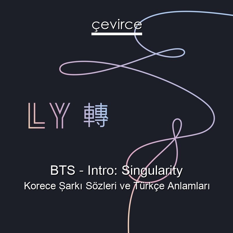 BTS – Intro: Singularity Korece Şarkı Sözleri Türkçe Anlamları