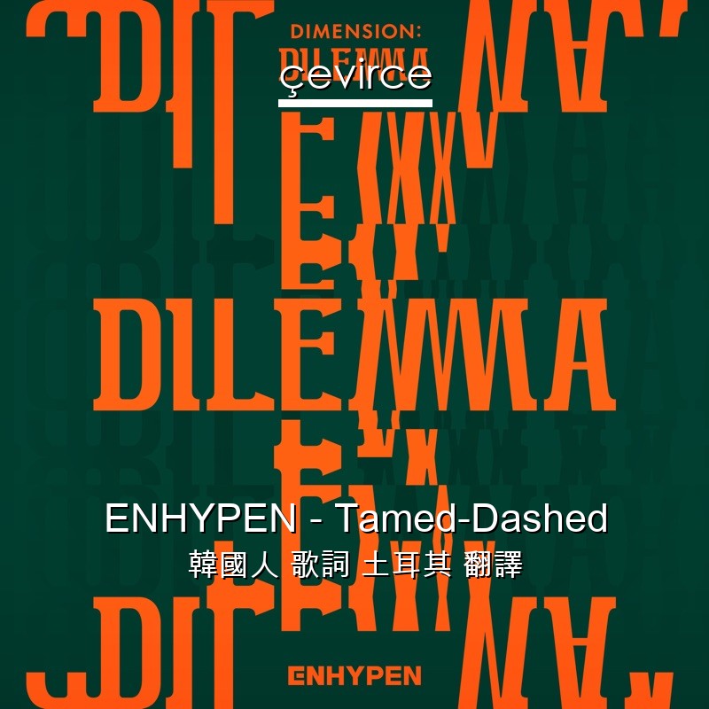 ENHYPEN – Tamed-Dashed 韓國人 歌詞 土耳其 翻譯