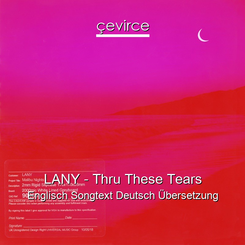 LANY – Thru These Tears Englisch Songtext Deutsch Übersetzung