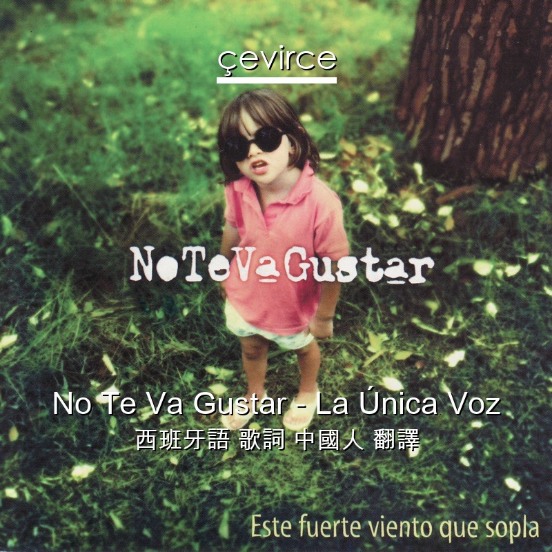 No Te Va Gustar – La Única Voz 西班牙語 歌詞 中國人 翻譯