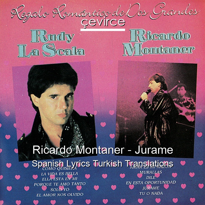 Ricardo Montaner – Jurame Spanish Lyrics Turkish Translations