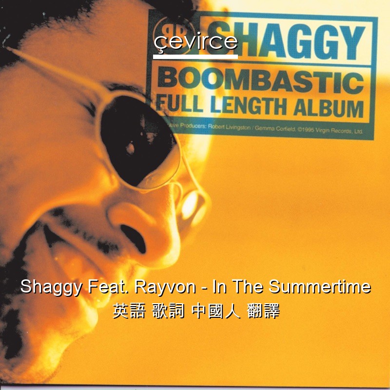 Shaggy Feat. Rayvon – In The Summertime 英語 歌詞 中國人 翻譯