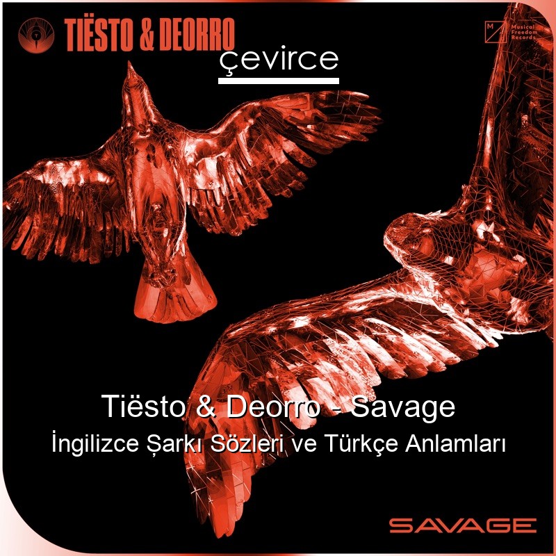 Tiësto & Deorro – Savage İngilizce Şarkı Sözleri Türkçe Anlamları